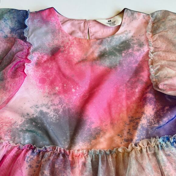 H&M Pink Tie-Dyed Tulle Dress - Picture 7 of 12